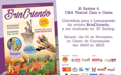 Lançamento da revista ‘BrinCriando’ acontece hoje no 15° Salimp